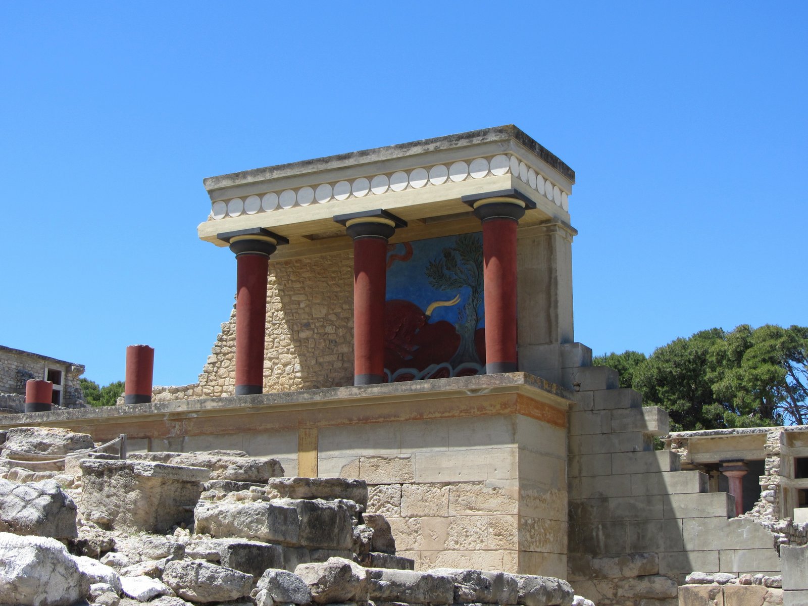 Ruševine palače Knossos na Kreti